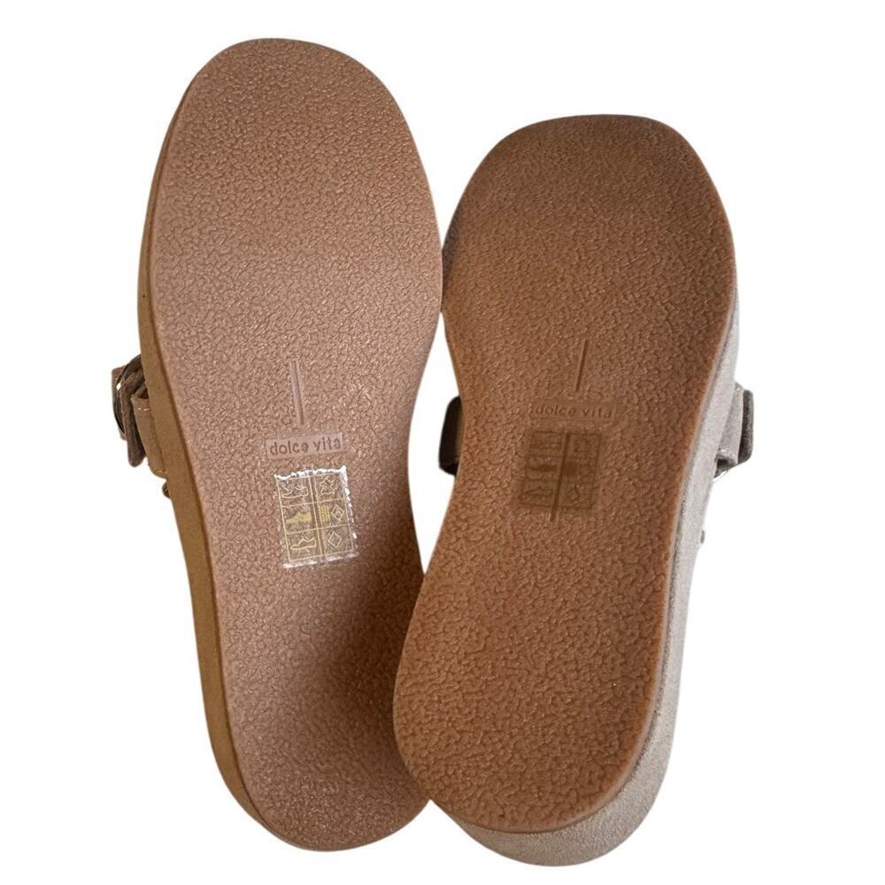 Dolce Vita Suede Buckle Slip-On Clogs Mules Size 7 Taupe Beige NEW WITHOUT BOX - Picture 5 of 5